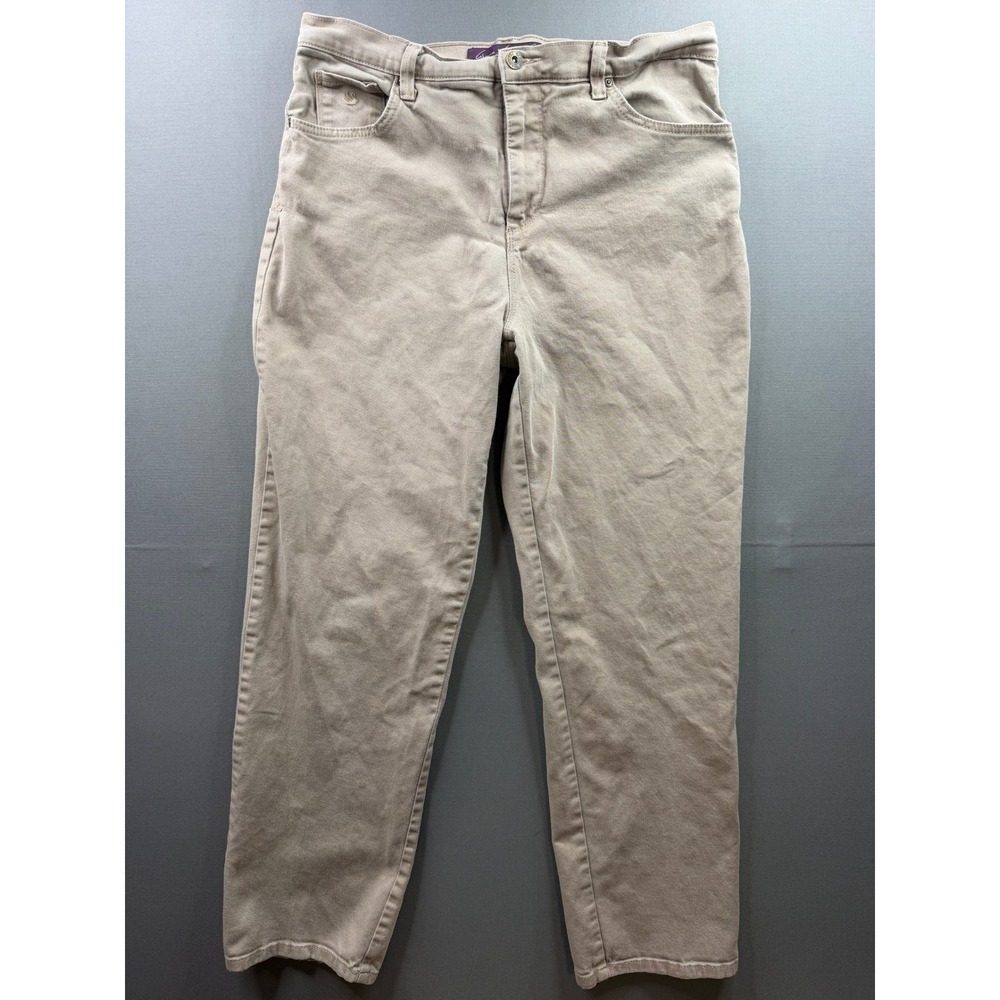 Gloria Vanderbilt Amanda Jeans Womens Tan High Rise Tapered 32x29 - Picture 4 of 11